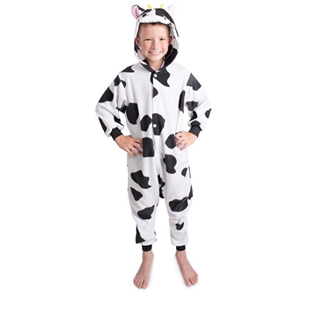 Emolly Children’s cow onesie pajamas costume